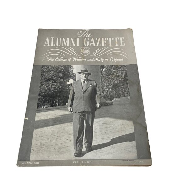 Vtg October 1945 The Alumni Gazette College of William and Mary Military Letters - Picture 1 of 3